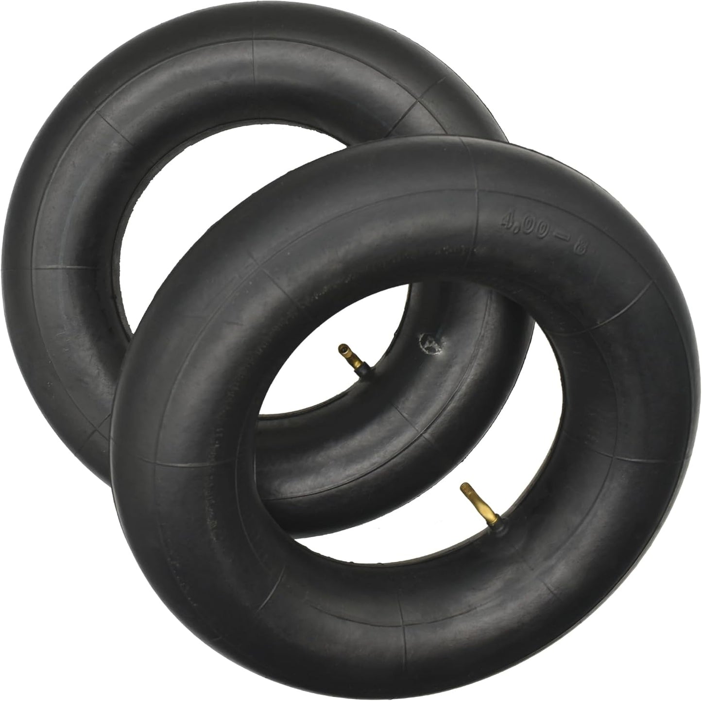 4.00-8 Wheelbarrow Inner Tube (2 pack),with TR87 Bent Straight Valve Tyre, work for 4-8 4.8/4.00-8 tire onto Barrow Sack Truck Trolley Spare Wheel, wheelbarrow, and more