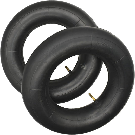 4.00-8 Wheelbarrow Inner Tube (2 pack),with TR87 Bent Straight Valve Tyre, work for 4-8 4.8/4.00-8