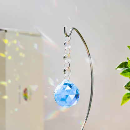 9-in Memorial Gifts,Sympathy Gifts for Loss of Loved One,40mm Crystal Suncatcher,Remembrance Gift for Loss of Mother Dad Friend Son Daughter,Sorry for Your Loss Gift,Silver Stand and a Sympathy Card