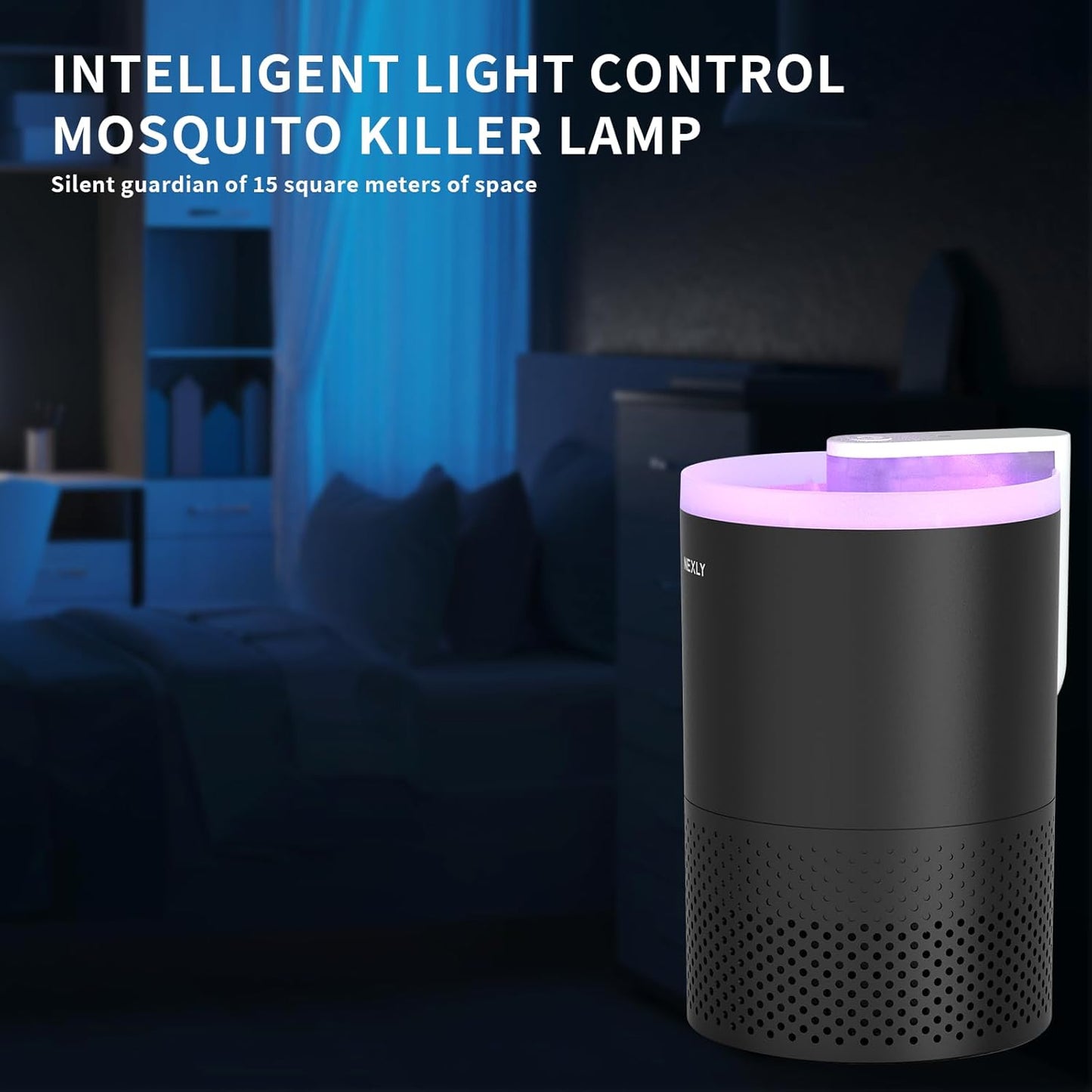 NEXLY MK029 Bug Zapper Trap Indoor Mosquito Zapper Mosquito Killer Fly Traps Flying Insects Zappers Indoor Home UVA Zapper for Bedroom, Livingroom,Studyroom