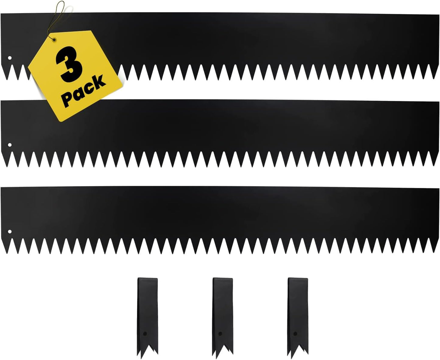 3 Pack - 40'' L x 6'' H Steel Landscape Edging Metal Edging for Landscaping Border Tall Garden Edging Lawn Edging No dig Hammer in Edging for Gravel Yard Pathway(10FT Total Length)