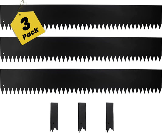 3 Pack - 40'' L x 6'' H Steel Landscape Edging Metal Edging for Landscaping Border Tall Garden Edging Lawn Edging No dig Hammer in Edging for Gravel Yard Pathway(10FT Total Length)