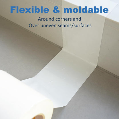 Vapor Barrier Tape, White Polyethylene Waterproof Seal & Seam Tape For Crawl Spaces, Moisture Barriers, Underlayment Seams, Metal Building Seams, Air Barrier, Insulation Repair & Plastic Liners