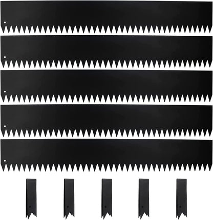 5 Pack - 40'' L x 6'' H Steel Landscape Edging Border Edging for Landscaping Metal Garden Edging Lawn Edging No dig Hammer in Edging for Gravel Yard Pathway(16.7FT Total Length)