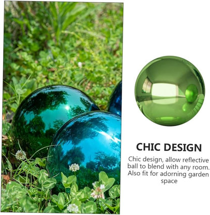 Garden Reflective Ball Mirror Gazing Ball Greenery Decor Floating Polished Gazing Decorative Garden Gazing s Outdoor Spheres Metal Stainless Steel Mirror Wall