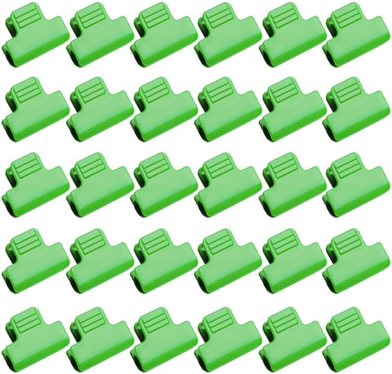 30pcs 8mm Greenhouse Clamps Hoops for 7-9mm PVC Pipe Tubes, Windproof Set Green-house Film Clamp, Outside Patio Shading Net Rod Clip Garden Hoop for Row Cover, Plastic Sheeting Support, Green