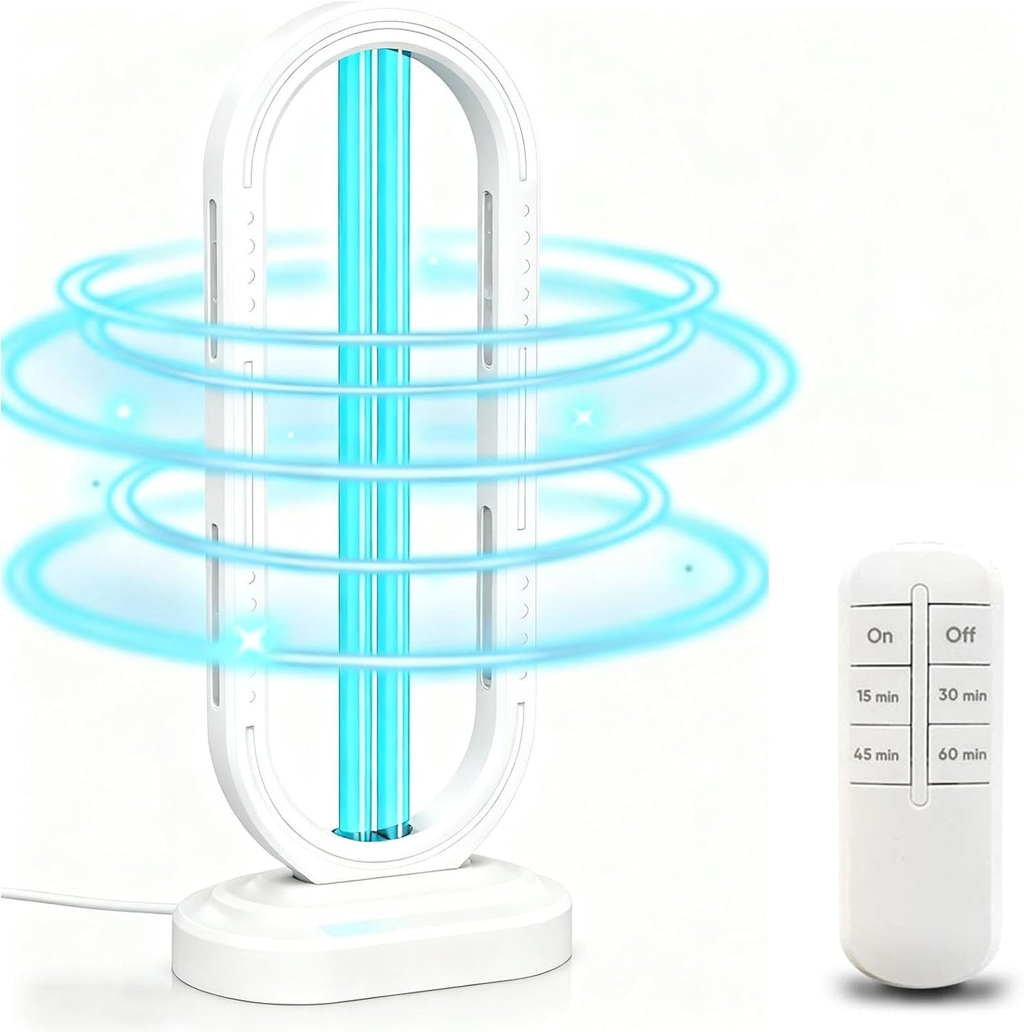 2025 New UV Light - Uv Lamp for Bedbugs, Uv Bed Bugs, UV Lamp with 4- Speed Timing and Remote Control (Black)