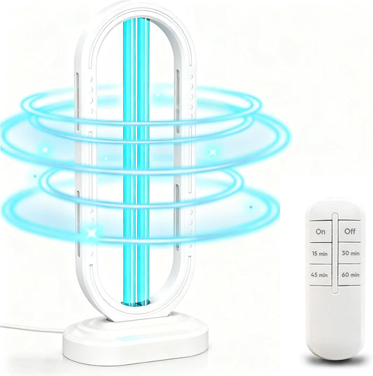 2025 New UV Light - Uv Lamp for Bedbugs, Uv Bed Bugs, UV Lamp with 4- Speed Timing and Remote Control (Black)