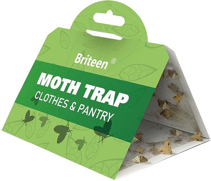 Pantry Moth Traps 10-Pack Safe and Effective for Food and Clothing- Glue Traps with Pheromones for Wool Closet Carpet Food and Cupboard K08