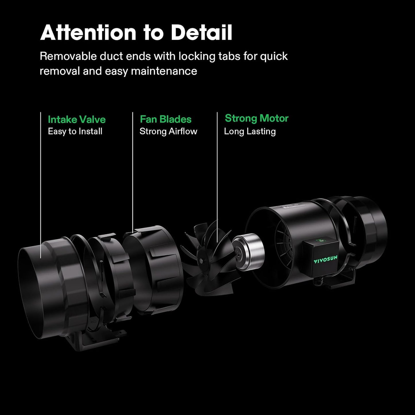 VIVOSUN Smart Air Filtration S8 Kit 8", AeroZesh S8 Inline Duct Fan with E12 Speed Controller, Carbon Filter & 25' Ducting, Cooling & Ventilation System for Grow Tents, Indoor Gardening, Hydroponics