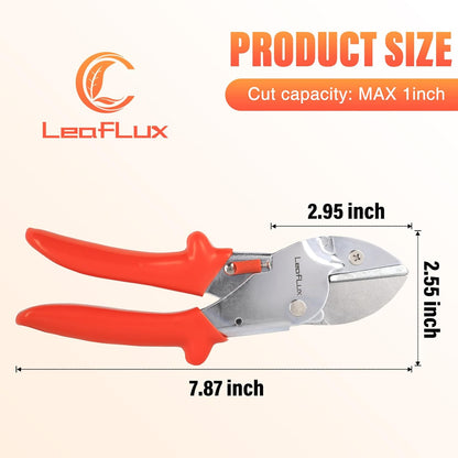 8" Professional Heavy Duty Anvil Pruning Shears with SK-5 Blades, Garden Shears for Dry Stems and Small Branches, Gardening Scissors, Clippers for Wood, Plastic, Rubber, Leather | LFXP1108