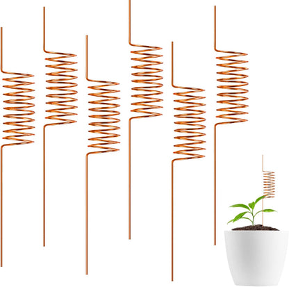 NACHLYNN 6 Pack Electroculture Plant Stakes Soft Copper Wire Long Copper Garden Stakes Pure Electro Culture Gardening for Gardening Growing Plants and Vegetables