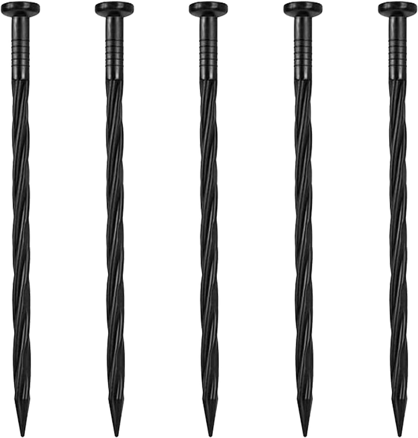 Landscape Spikes 50 Pack,8 Inch Spiral Plastic Garden Landscape Anchoring Spikes for Paver Edging, Weed Barrier, Artificial Turf