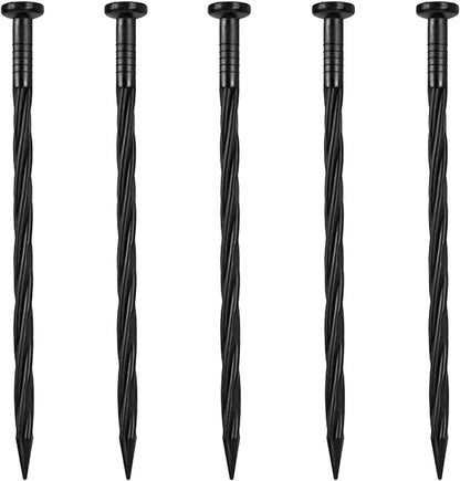Landscape Spikes 50 Pack,8 Inch Spiral Plastic Garden Landscape Anchoring Spikes for Paver Edging, Weed Barrier, Artificial Turf