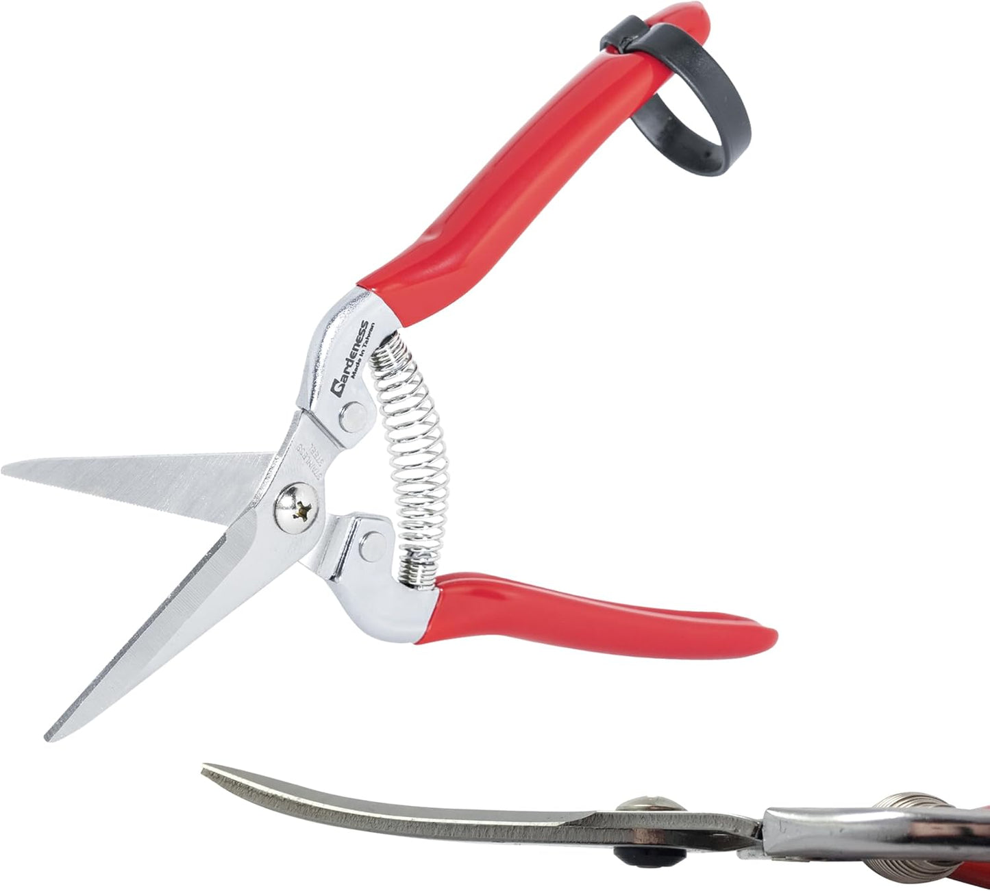 Gardeness 12PCS Pruning Shear Curved Pruning Snip with Stainless Steel Serrated Blade, Screw Micro Tip Gardening Scissor for, Harvesting Fruit Picking, Orange, citrus and Grape