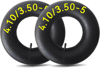 2-Pcs 4.10/3.50-5 Tube 11x4.00-5 4.10-5 3.50-5 Inner Tube for Wheelbarrows, Lawn Mowers, Hand Trucks and More