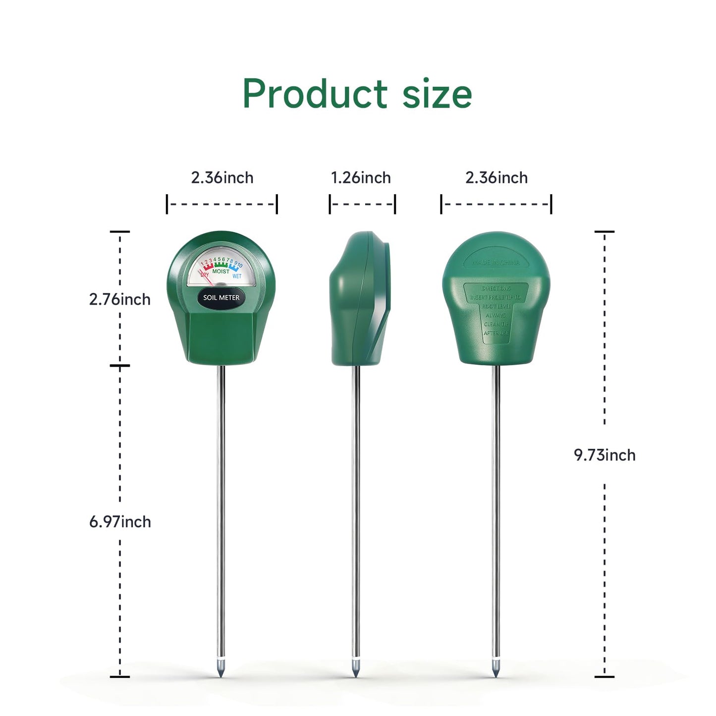 Zoiydals Soil Moisture Meter for Plants, Hygrometer Sensor Water Monitor, Plant Moisture Tester for