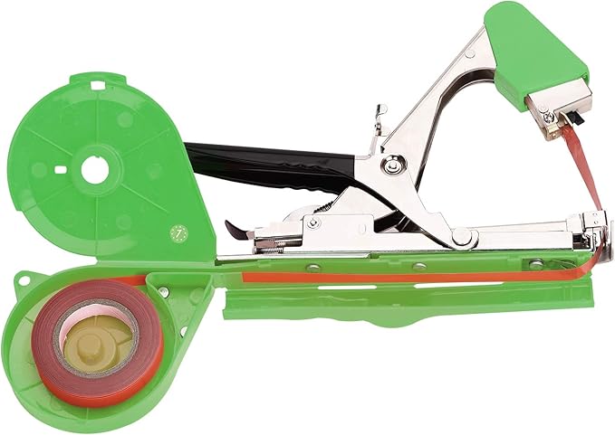 Plant Tying Machine Tomato Tape Tool with 21 Rolls of Tape and 1 Box of Staple for Garden Vegetable Grape Cucumber Pepper