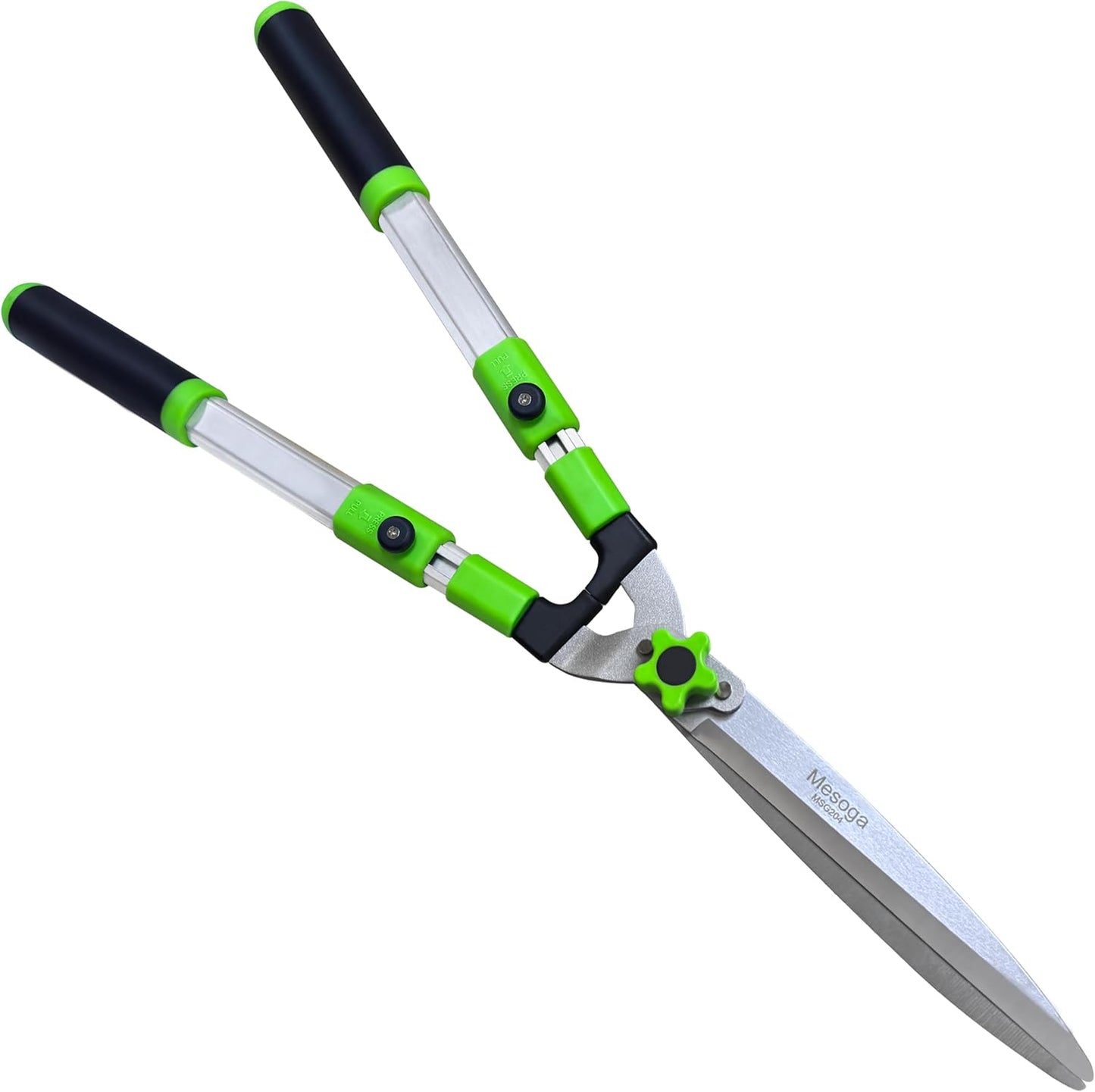 Extendable Hedge Shears - Professional Garden Trimmer with Straight Blade, Adjustable Handle for Borders, Bushes & Pruning, Heavy Duty Bush Cutter & Gardening Scissors