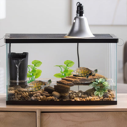 3-Pack Artificial Aquarium Plants Set - 2×6 inch & 1×5 inch Realistic Plastic Fish Tank Decor with Weighted Base for Betta Tanks, Aquascaping, Reptile Terrariums