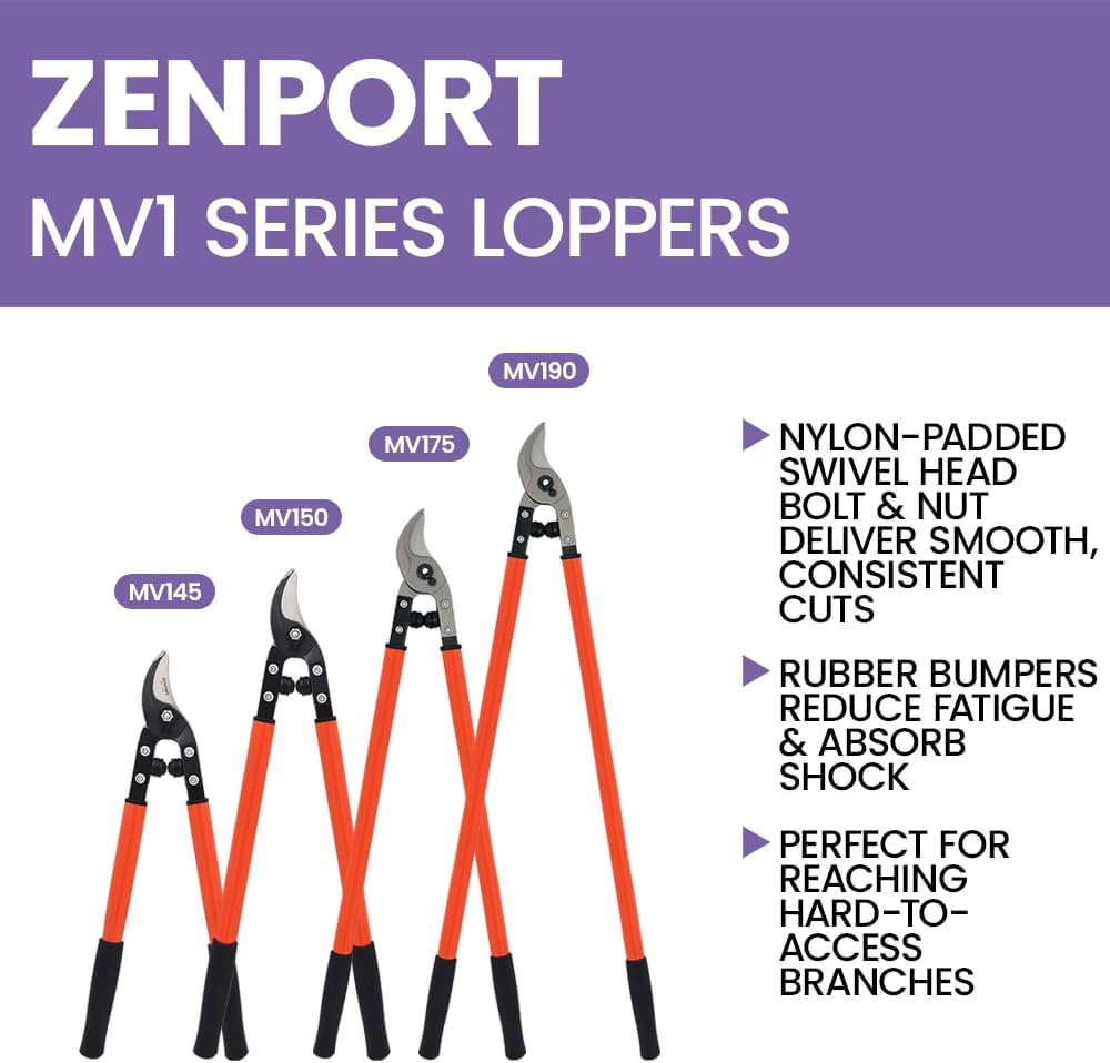 Zenport MV145 Professional Vine and Light Tree Lopper, 1.25-Inch Cut, 20-Inch