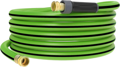 Garden Hose 25ft x 5/8",Short Garden Water Hose Heavy Duty,Flexible,Lightweight Hybrid Hose with Swivel Handle,3/4'' Brass Fittings,Hybrid Rubber Hose for Backyard