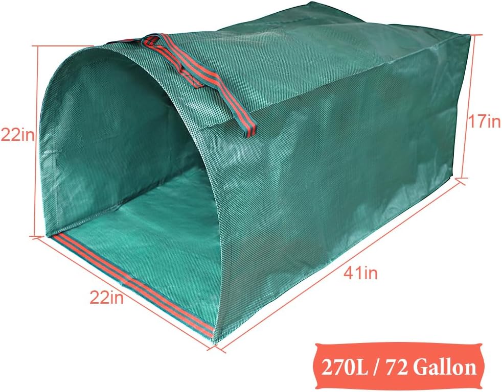 2 Pack Yard Waste Bags, 72 Gallon Yard Garden Bags for Leaves Lawn and Leaf Bags, Reusable Yard Garden Bags for Leaves Lawn Trash (270L)
