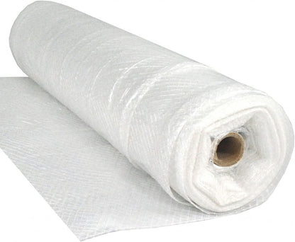 Farm Plastic Supply - Dura Skrim String Reinforced Clear Plastic Sheeting - 6 Mil - (10' x 100') - Reinforced Poly Film Tear Resistant, Weatherproof, Vapor Barrier Polyethylene Roll for Construction