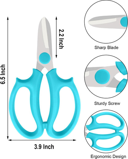 Flower Scissors - Stainless Steel Flower Shears, Garden Plant Floral Shears for Fresh Flowers Stems (Blue, Green, Pink, Violet) (1 PC Violet)
