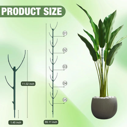 Stackable Monstera Plant Support Stakes,Garden Plant Stakes for Indoor and Outdoor Plants,Garden Accessories for Climbing Potted Plants,Plant Holder Stick for Support Tall Potted Plants(5pcs)