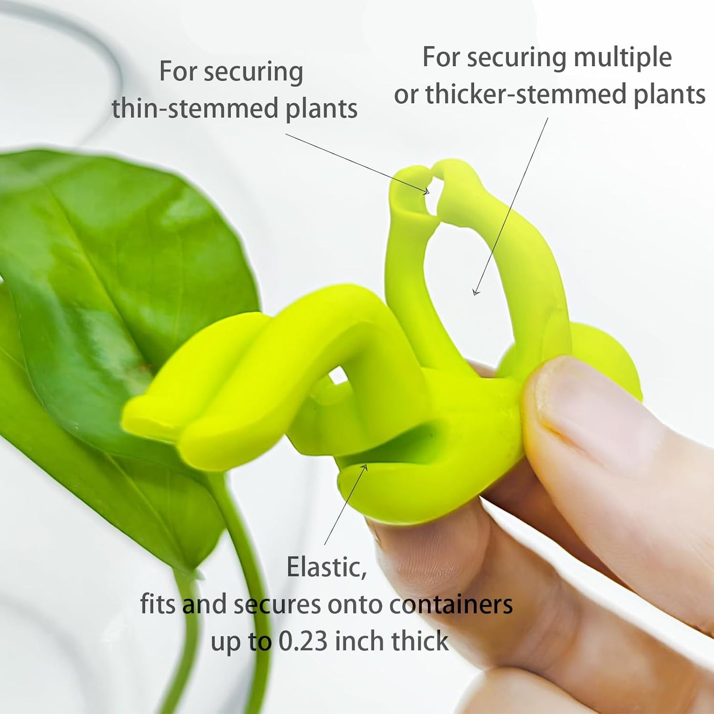 6PCS Plant Propagation Buddy, Plant Cutting Holders for Sprouts and Stems, Plant Supports Come with Colorful & Christmas Hats, Ideal for Decorating Indoor Garden and Propagation Station (Red)