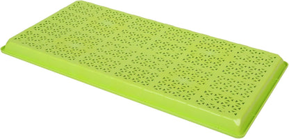 SUNPACK 10" x 20" Heavy Duty Mesh Plastic Seed Starting Tray, Lime Green, 1" (Pack of 30) - Ensures Water Drainage and Aeration, Perfect for Greenhouses or Indoor Gardening