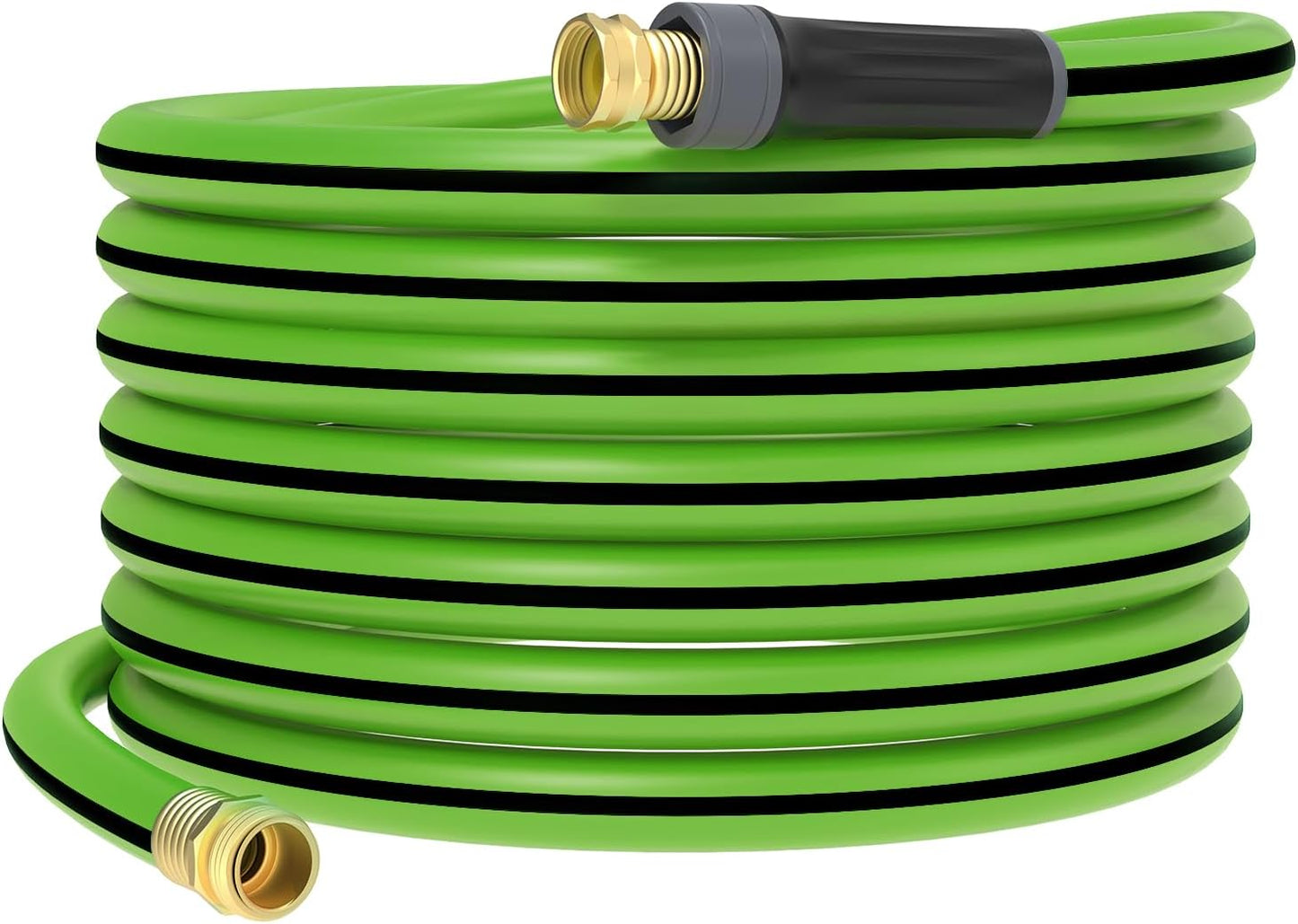Hybrid Hose 75ft x 5/8", Short Garden Water Hose Heavy Duty, Flexible, Lightweight Hybrid Water Hose with Swivel Handle,3/4'' Brass Fittings, Available For Reel Cart Backyard Burst 500 PSI