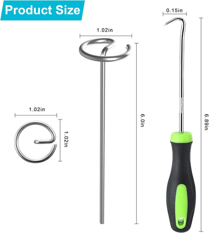 Landscape Fabric Stake, 6-inch Galvanized Round Head Landscape Nail Steel Anti Bending Weed Barrier Stake, Used for Plant Cover, Lawn, Fence, and Ground Garden Stake