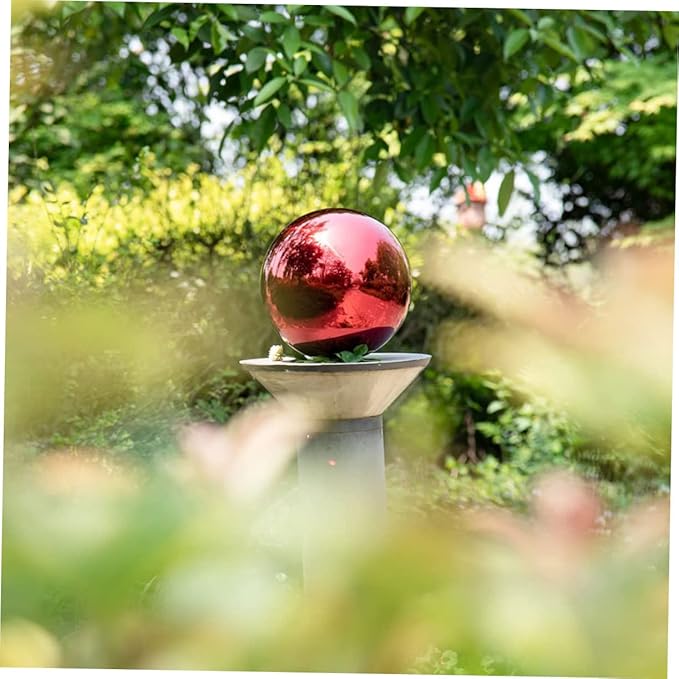 Stainless Steel Polished Gazing Ball Reflective Garden Mirror Sphere Decor for Outdoor Spaces Durable Metal Ball for Elegant Home and Garden Decoration 5.89inch