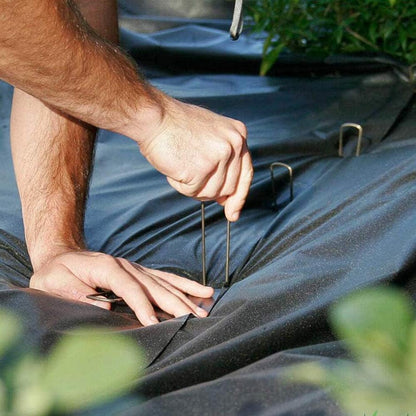 200 Pack 12" Garden Stakes Pins,Heavy Duty Garden Landscape Staples Stakes Pins Galvanized Landscape Fabric Staples Sod Ground Staple for Anchoring Weed Barrier Fabric