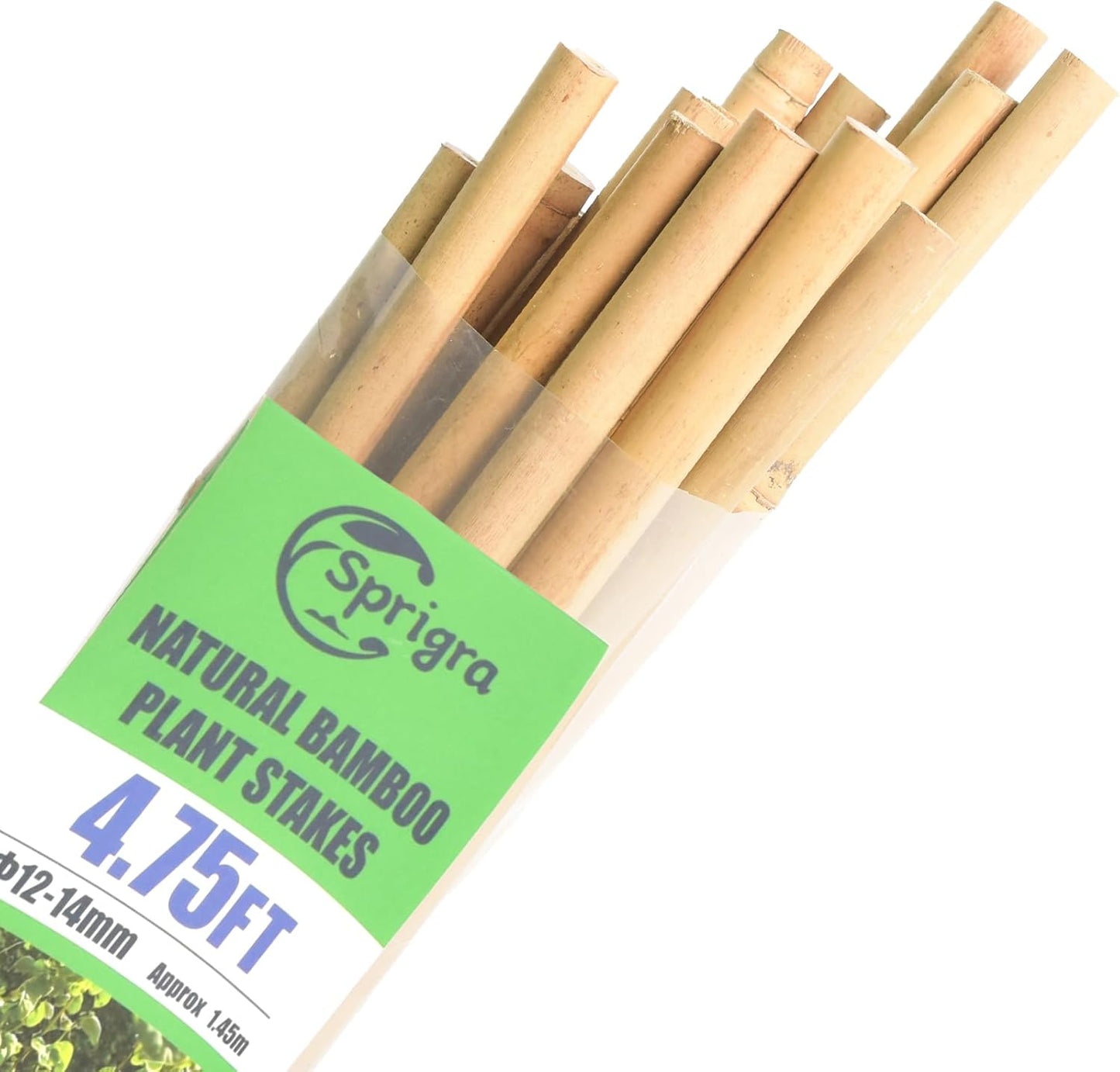 Bamboo Stakes 57 Inch, Approx 5FT Garden Stakes Multi-Purpose, Plant Stakes for Tomatoes, Beans, Cucumbers, Peppers, Flowers, Potted, Maintain The Plant Posture, Strengthen and Stem