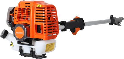 52cc 2 Stroke Gas Weed Wacker, Multi-Functional Gas Powered Brush Cutter, 5 in 1 Tool Weed Wackers, Cordless Hedge Trimmer, Gas Weed Wacker Yard Care Tools, Lightweight Weed Eater Orange