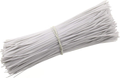 6 Inch Twist Ties,Ulifestar Cable Ties Bag Ties Plastic Coated Twist Ties 1000 Pack (White)