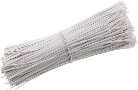 6 Inch Twist Ties,Ulifestar Cable Ties Bag Ties Plastic Coated Twist Ties 1000 Pack (White)