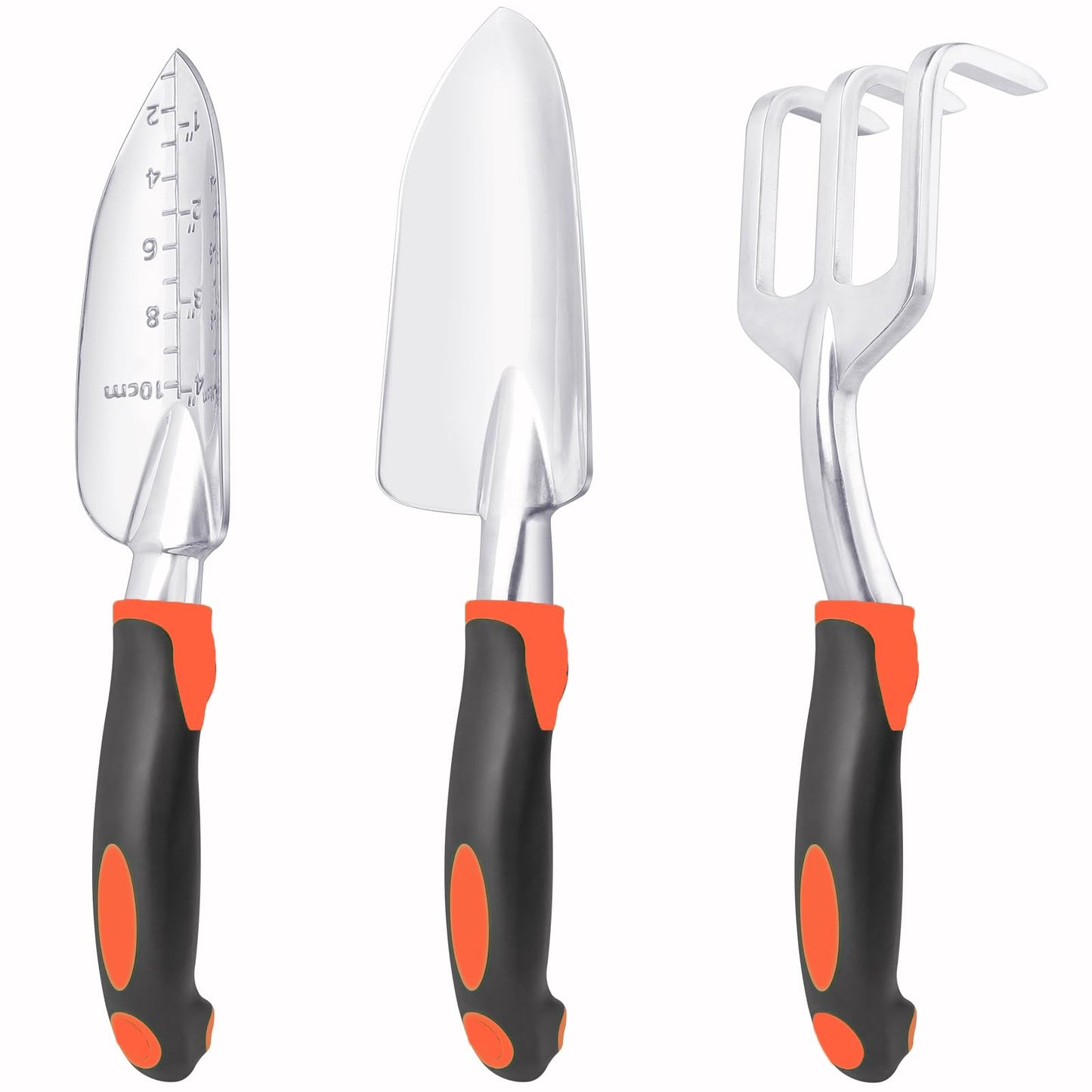 Garden Tools Set, 3 Pack Heavy Duty Gardening Tools Set Include Garden Shovel, Transplant Trowel