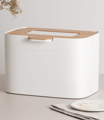 KAZAI. Compost Bin Kitchen 'Elin' | 1.2 GAL / 4.5L Countertop Compost Bin with Wooden Lid & Filter