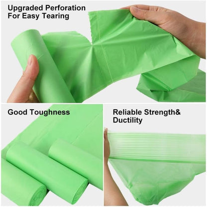 Biodegradable Trash Bags 13+ Gallon-Plant-Based Tall Kitchen compostable Waste Bags, Heavy Duty 1.18 Mil & Leakproof, 50 L, Fits 13 Gallon Bins, Recyclable -Strong Large Trash Bags (60 Count)