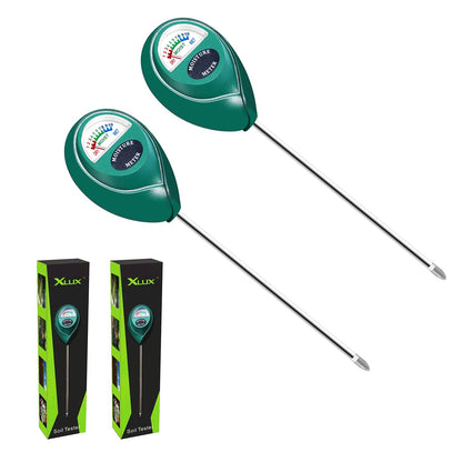 XLUX 2 Pack Soil Moisture Meter, Garden Lawn Indoor Outdoor Use, Battery-Free