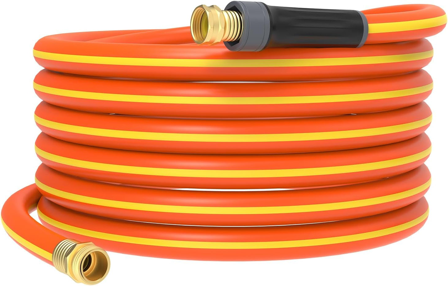 Hybrid Hose 50ft x 5/8", Short Garden Water Hose Heavy Duty, Flexible, Lightweight Hybrid Water Hose with Swivel Handle,3/4'' Brass Fittings, Available For Reel Cart Backyard Burst 500 PSI