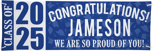 Let's Make Memories Personalized Graduation Banner Class of 2025 - Graduation Party Decorations