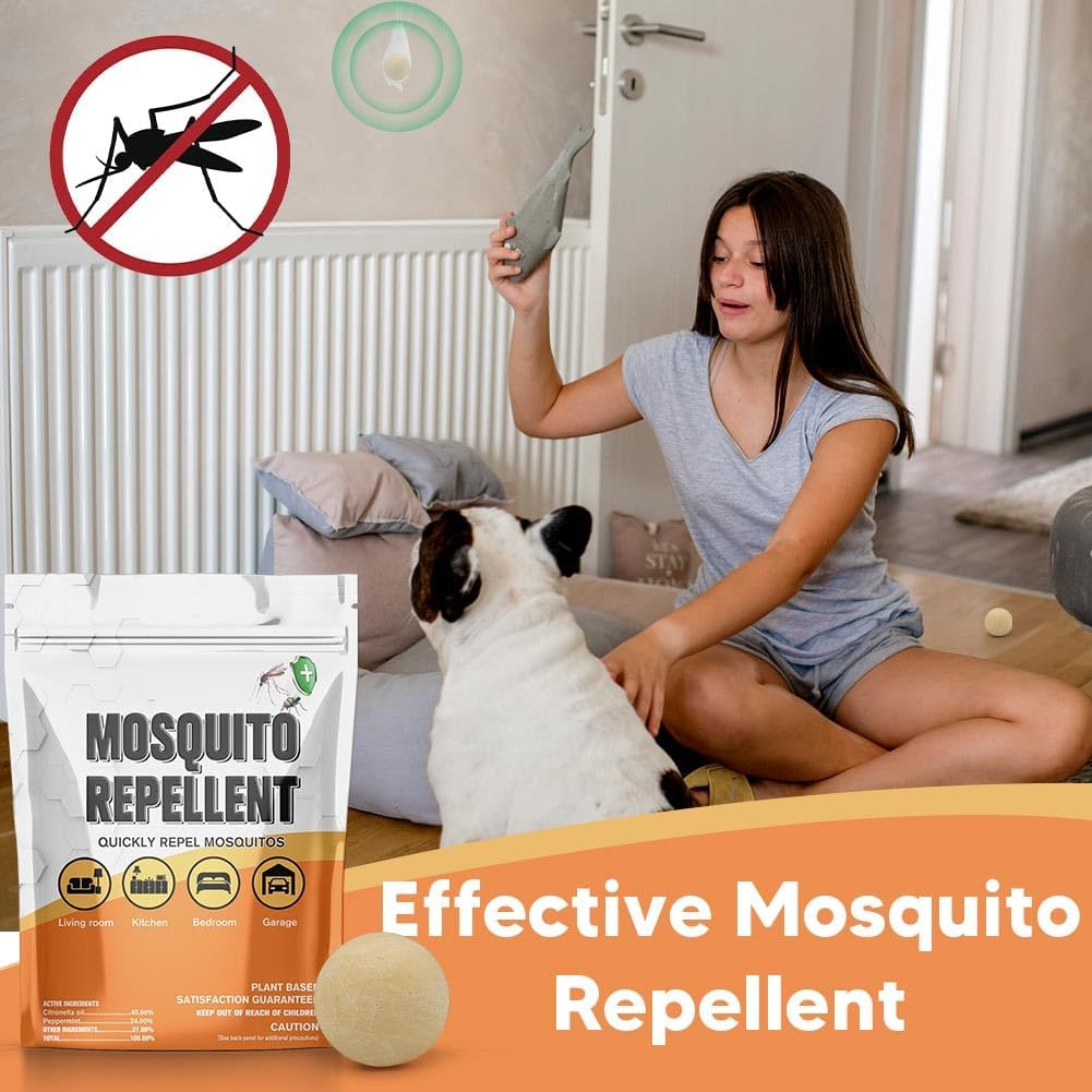 Mosquito Repellent Outdoor Patio, Outdoor Mosquito Repellent, Convenient to Apply, Protects 120 Sq Ft, Safe for Use Around Kids, Pets - 8P