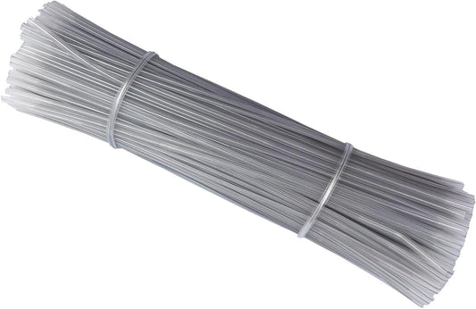 500 Pack 6 Inch Clear Plastic Twist Ties - Reusable Twisty Ties for Cords, Garbage Bags, Gardening