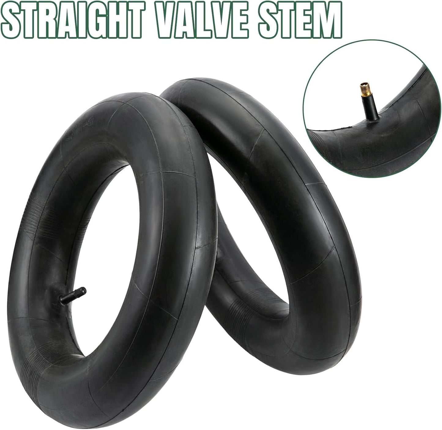 16x6.50-8 Inner Tube 16x7.50-8 Heavy Duty Replacement Tire Tubes with Straight Valve Stem for Mowers, Golf Cart, Tractor, Garden Trailer - 2 Pack