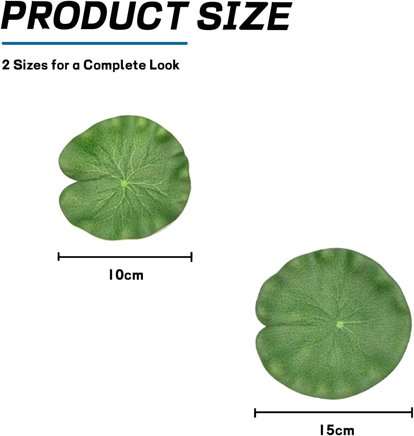 BRBASAP 6Pcs Realistic Floating Lily Pads for Ponds Artificial Foam Lotus Leaves for Pond Decor Plastic Water Lily Pads Foliage for Pool Koi Fish Patio Aquarium Lifelike Pond Plants
